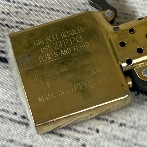 Zippo Vintage Black Gold Elegance B XIII Lighter - Picture 8 of 10